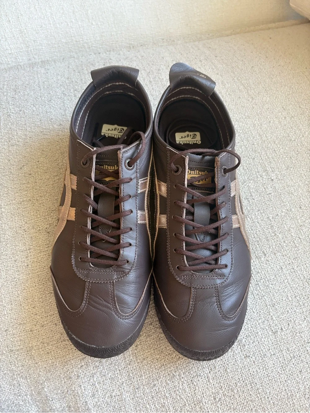 Onitsuka Tiger by Asics Mexico 66 Sneaker - Brown/Gold Accent - only worn twice